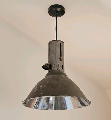 50er Jahre Vintage Simplex Industrie Fabrik Deckenleuchte Lampe Hängeset verdrahtet