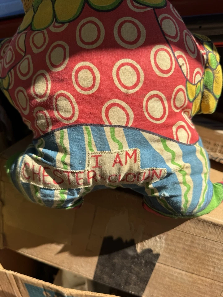 Almohada vintage Chester The Clown corte y costura acabado años 60 Foto 4 de 4