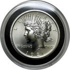 PEACE DOLLAR TRIBUTE ROUND HIGH RELIEF 1 OZ .999 SILVER - 30MM - INTAGLIO "READ"