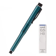 Uni Kuru Toga Dive NEW 0.5mm Mechanical Pencil Dense Green + Lead Refills