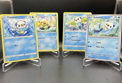 4x Oshawott Lot - Multi Era Unique Art Collector's Lot of Pokemon Cards LP+/NM