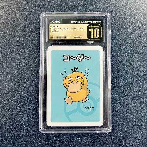 CGC PRISTINE 10 PSYDUCK OLD MAID PLAYING CARDS 2019 JAPANESE POKEMON CARD