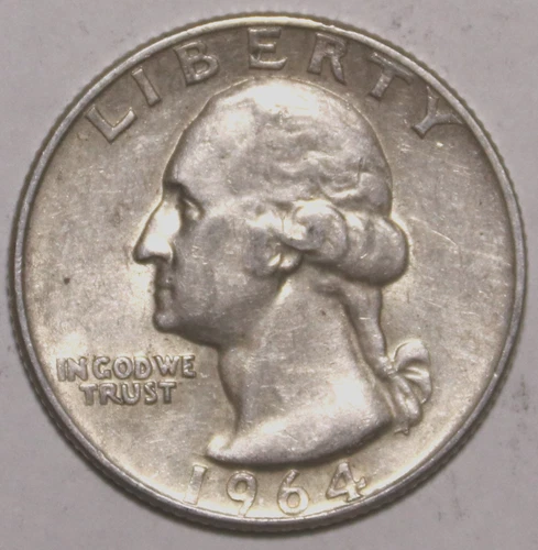 1964-P Washington Quarter - 90% Silver - XF/AU - #0447EA