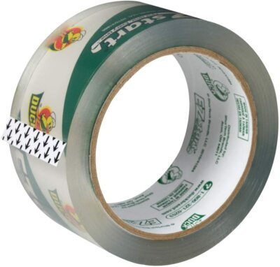 Duck Brand EZ Start Packaging Tape with Dispenser, 1.88 Inches x 22.2