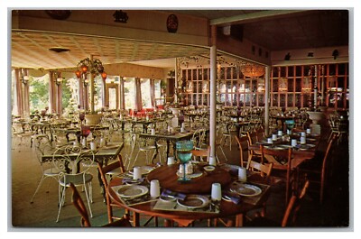 Postcard MD Urbana Maryland Peter Pan Inn Restaurant Interior Torn Down L21