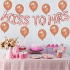 16" Rose gold MISS TO MRS Balloons Wedding Banner Bride to be Hen party Decor UK
