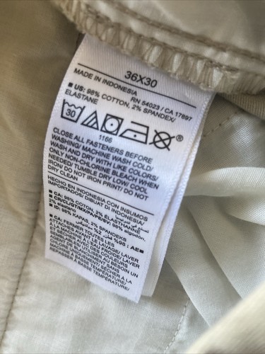 NWT OLD NAVY Men's TAN ATHLETIC BUILT-IN-FLEX KHAKI PANTS 36 x 30 - Picture 5 of 5