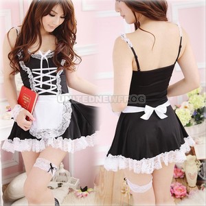 Sexy-Lingerie-Halloween-Costume-French-Maid-Cosplay-Servant-Fancy-Dress-Uniform