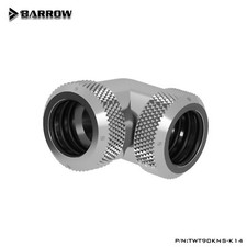 Barrow 90 Degree Multi-Link Fitting Double Compression 14mm Rigid Tubing Silver