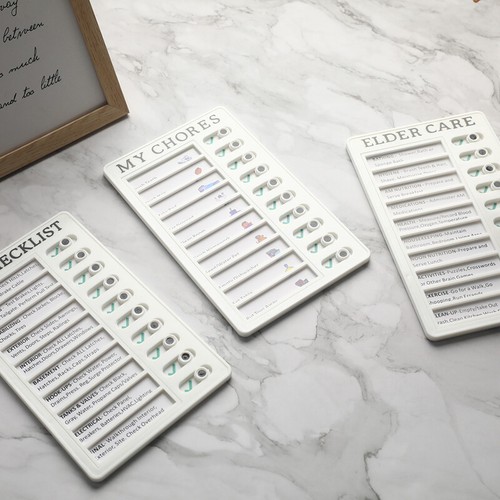 Memo Plastic Board Chore Chart Reusable RV Checklist Daily Planner Behavioe-lq