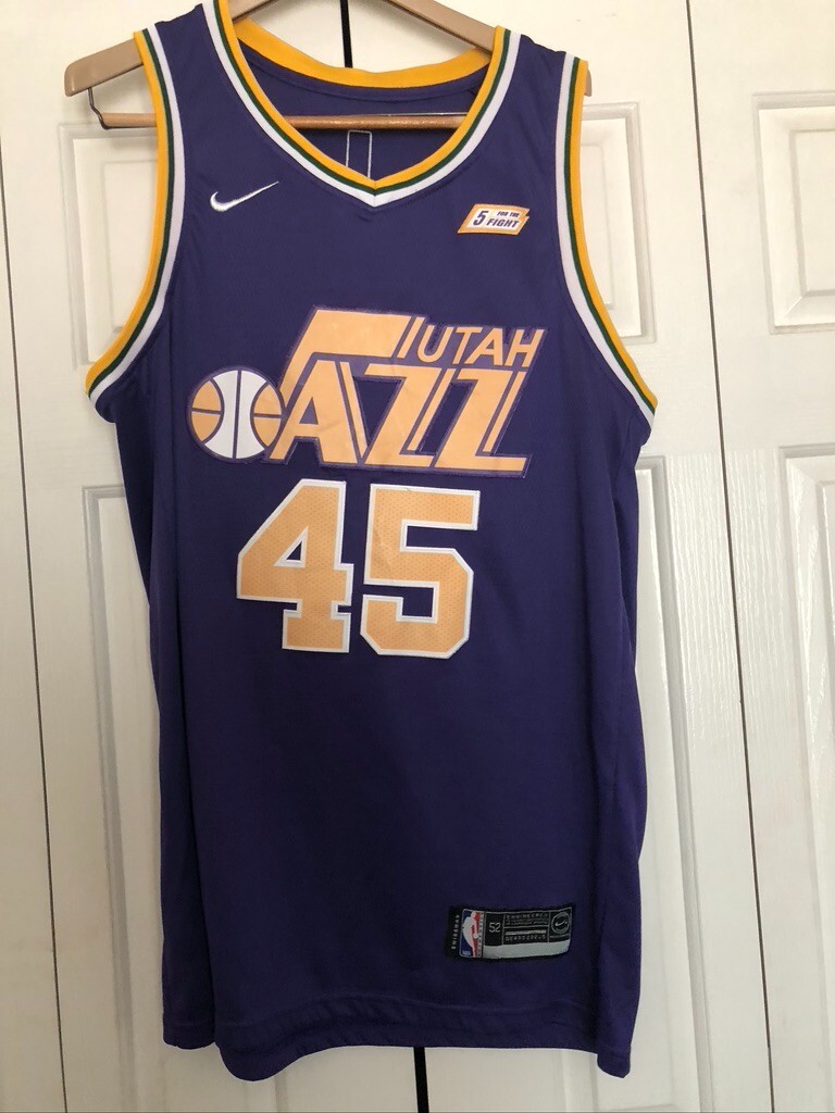Nike Utah Jazz Mitchell 45 purple jersey size 52