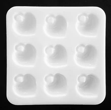 NINE Puffy Hearts Pendant Silicone Mold AU