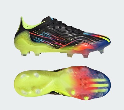 New Adidas Copa Sense.1 FG Leather Soccer Cleats Boots Size 9 Black/Solar Yellow