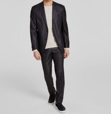 Kenneth Cole Reaction Men's Gray Techni-Cole 2-PC Jacket Pants Suit Size 40R
