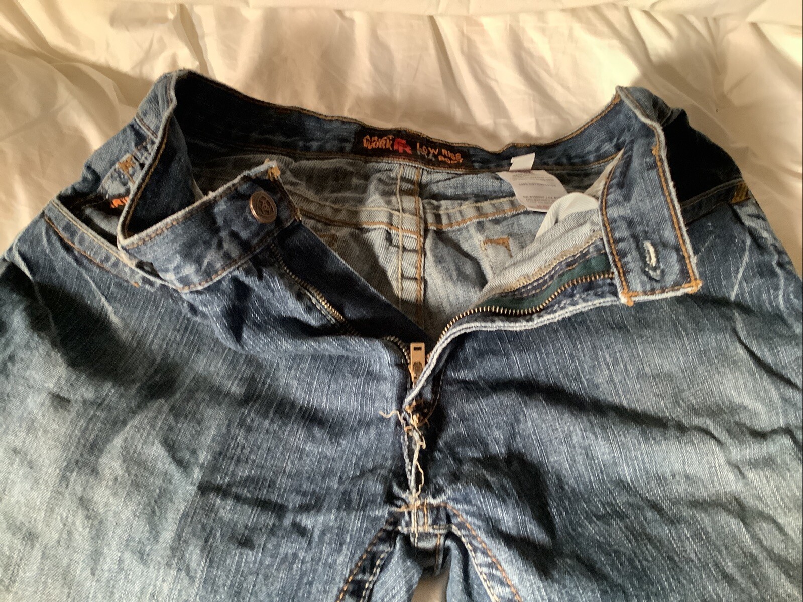 [RARE] ARIAT WORK FR LOW RISE M4 BOOT CUT MENS JEANS 34x30 READ image 6