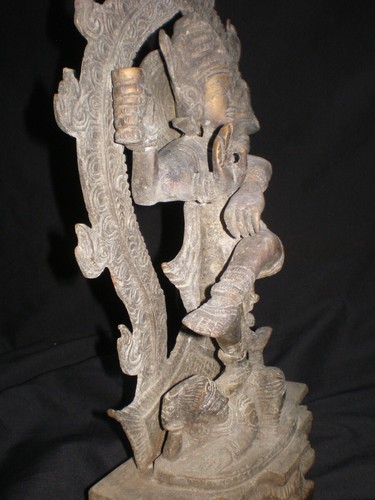 Vtg 20c Indian 14" Bronze Statue Sculpture Goddess Kali Durga Mahakali Nataraja - Picture 7 of 10