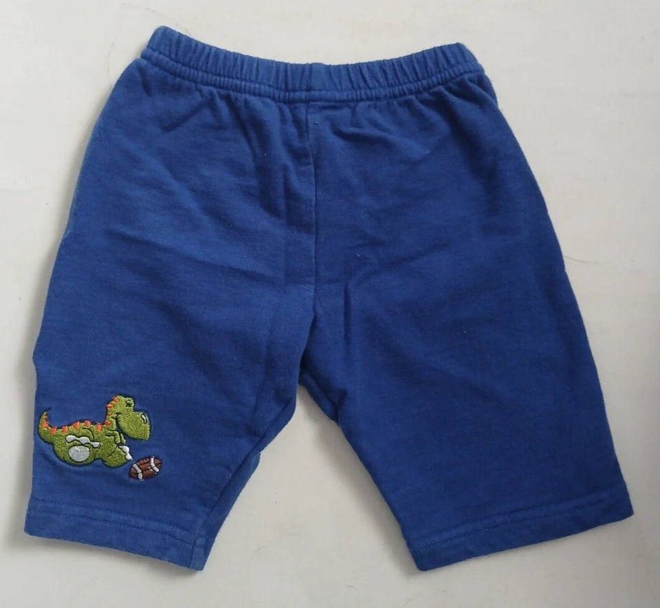 De Colección Buster Marrón 3/6 Meses Niños Conjunto - Azul Bordado Dinosaurios Deportes Foto 2 de 4