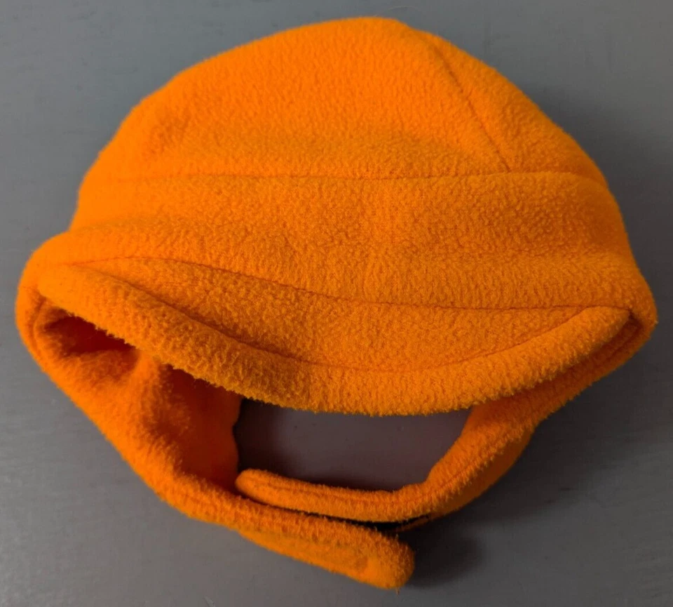 Minikins Niño Pequeño Naranja Polar Sombrero Orejeras Polartec Invierno Talla Pequeña Foto 4 de 4