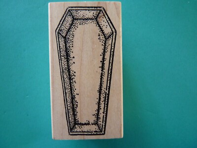 Empty Open Coffin - MUSEUM OF MODERN RUBBER Rubber Stamp Halloween