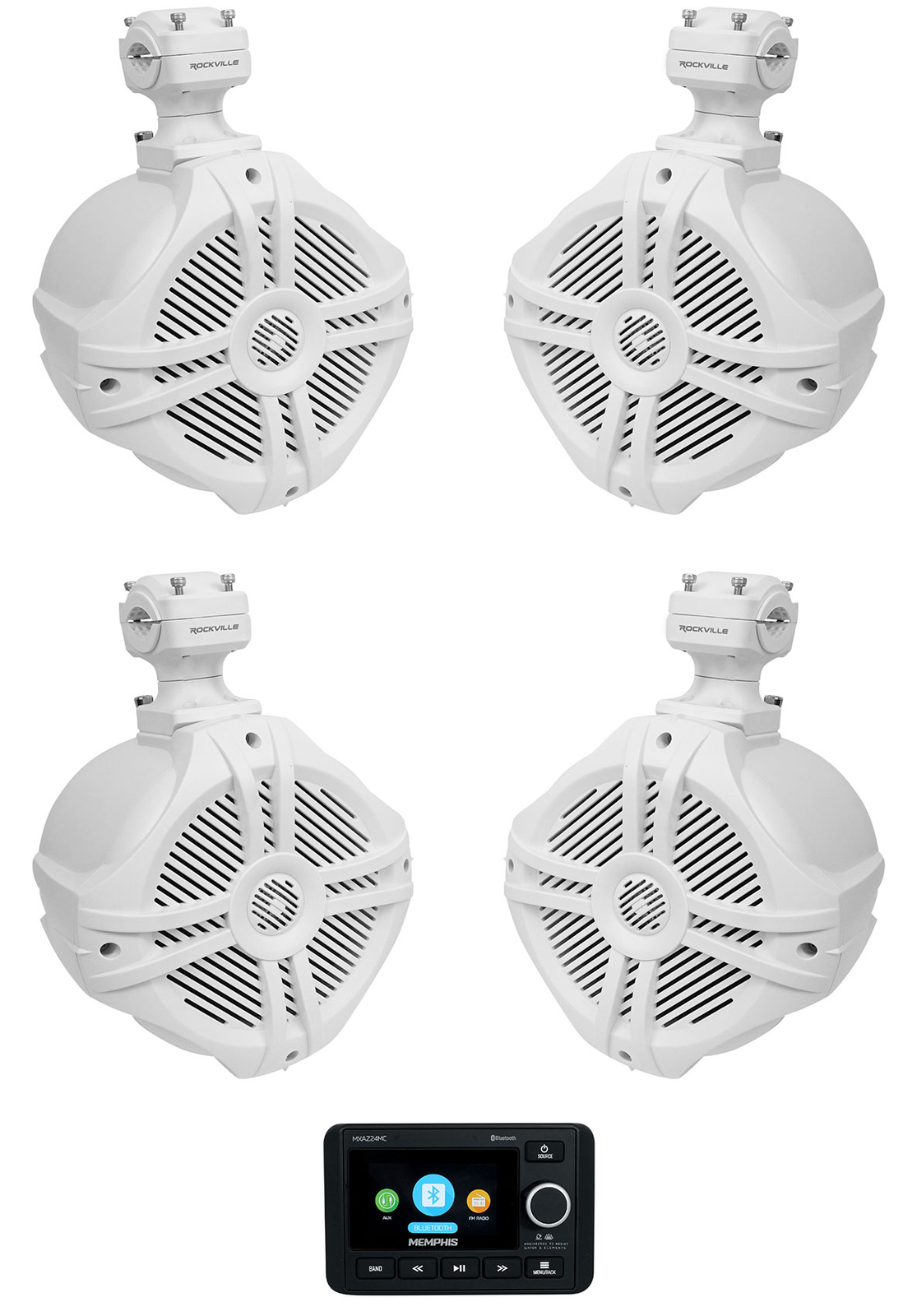 Memphis MXAZ24MC 2-зонный морской Bluetooth-приемник Белые динамики для вейкбординга 65 дюймов 71990₽