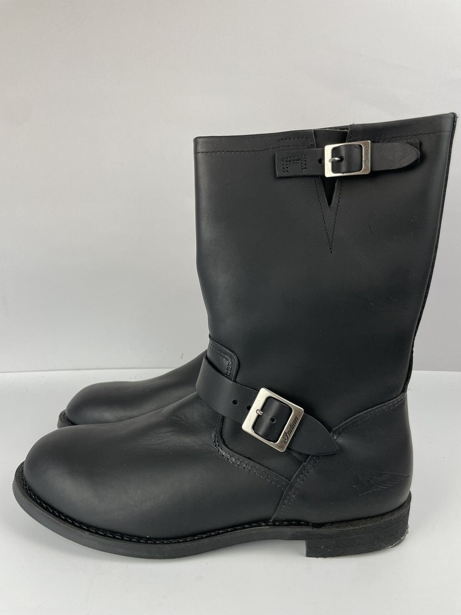 Red Wing Indian Motorcycle 4312 Worthington Engineer Boots Black