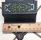 Antique Cast Iron WILTON 2 wall MATCH SAFE HOLDER Ornate Painted LIDDED Flip Top — photo 8
