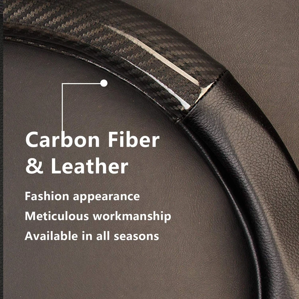 for Chrysler Pacifica 2011-2017 Carbon Fiber Car Steering Wheel Cover Large-Size Foto 2 de 4