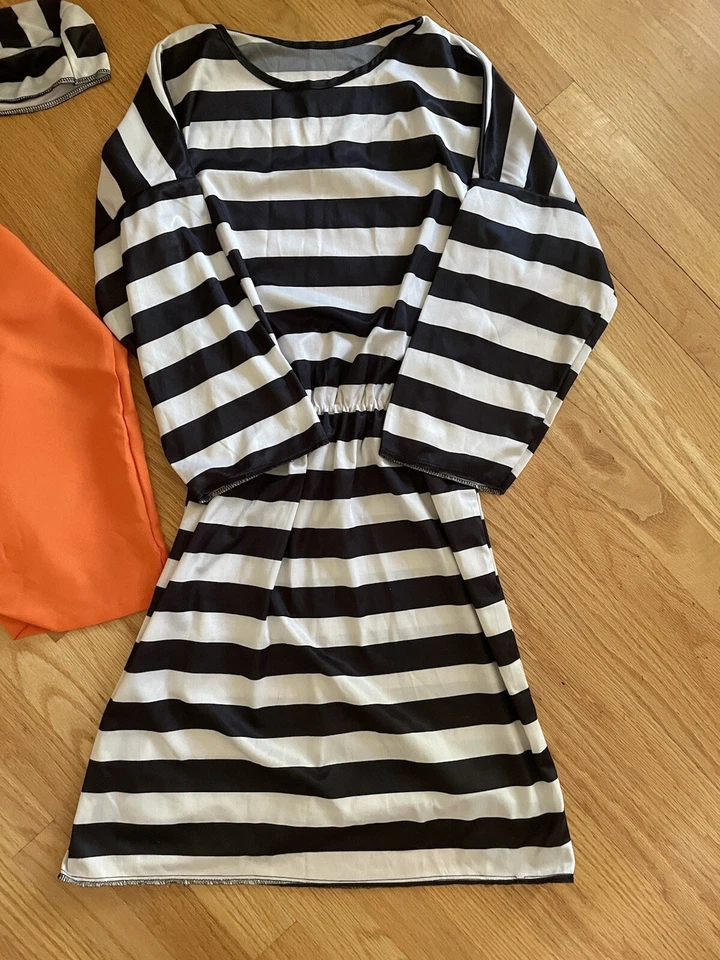 Sexy Disfraz de Prisionero Adulto Convicto Halloween Vestido Elegante Sombrero Chaqueta Foto 2 de 4