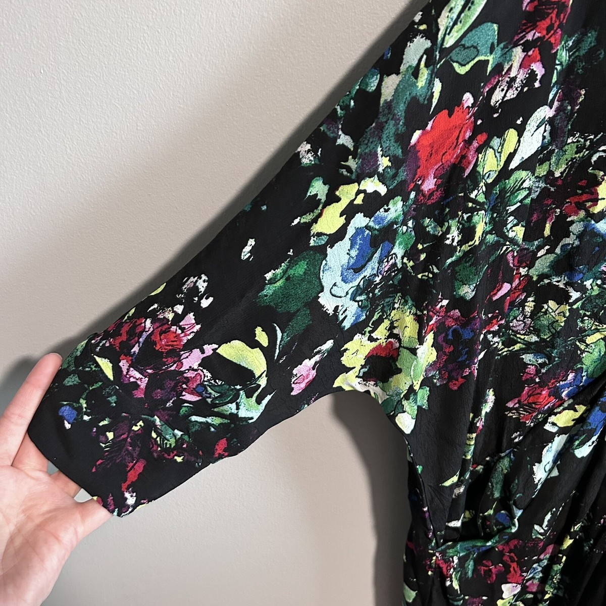 anthropologie maeve black floral dress Maeve-Anthropologie Size 6-S Women's Black-Multi Floral Shift Dress   Treasures Upscale Consignment