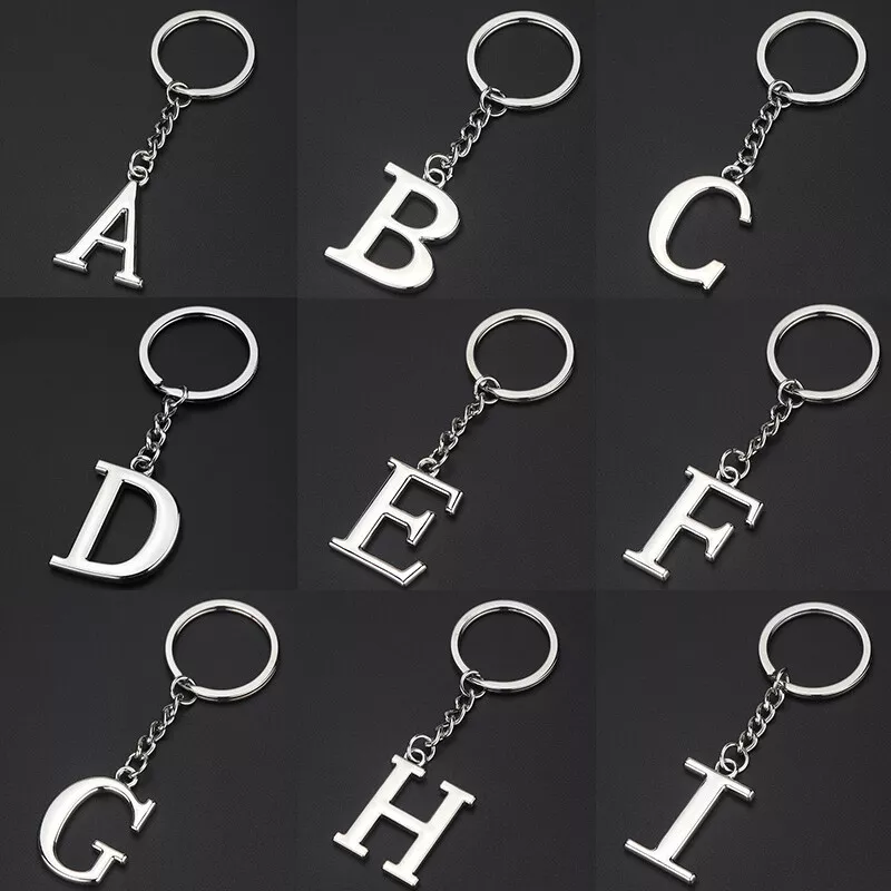  Initial Letter Keychain Alphabet Key Rings Stainless