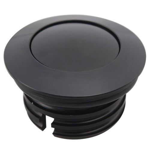 Black Pop-up Flush Vent Fuel Gas Tank Cap Cover For Harley Sportster Softail - Picture 11 of 12