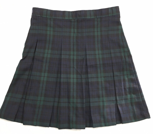 Tommy Hilfiger Pleated Green Blue Tartan Plaid Uniform Skirts Girls Size 12 - Picture 2 of 6