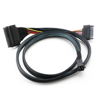 HD SAS SFF-8643 Internal 12G to U.2 SFF-8639 with SATA Power for 2.5'' NVMe SSD