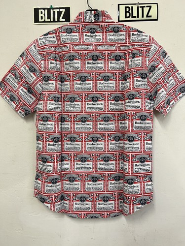 Supreme Budweiser Short Sleeve Button Up Shirt Sz M Medium 2009 SS09 Rare New - Picture 2 of 6