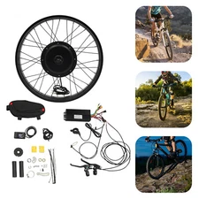 26x4" 48V Electric Bicycle Front Wheel Hub Motor LCD E-Bike Conversion Kit 1500W