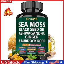 18-In-1 Sea Moss Black Seed Oil Ashwagandha Ginger Shilajit Supplement 19545Mg,