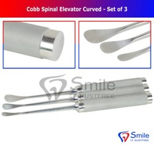 Cobb Spinal Elevators Curved Set Of 3 Orthopedic Surgical Instruments CE FDA