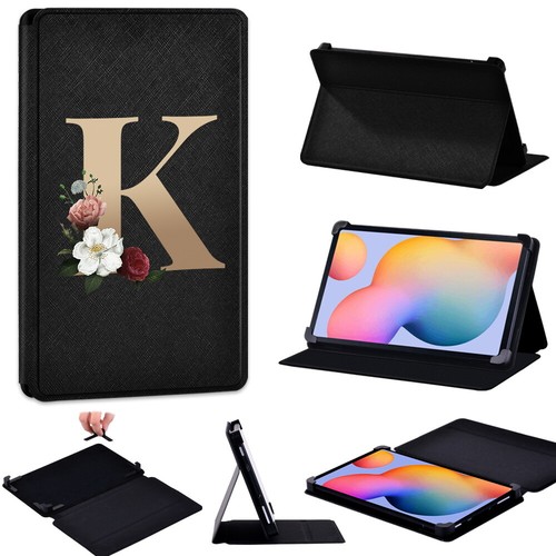 Custodia folio supporto pelle PU lettera oro per Amazon Fire 7 HD10 Kindle 2019 - Foto 19 di 34