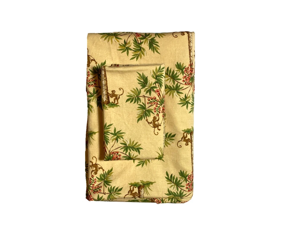 Custom Made Window Curtain Scarf or Tablecloth P Kaufmann Palm Springs Monkey - Image 2 of 4