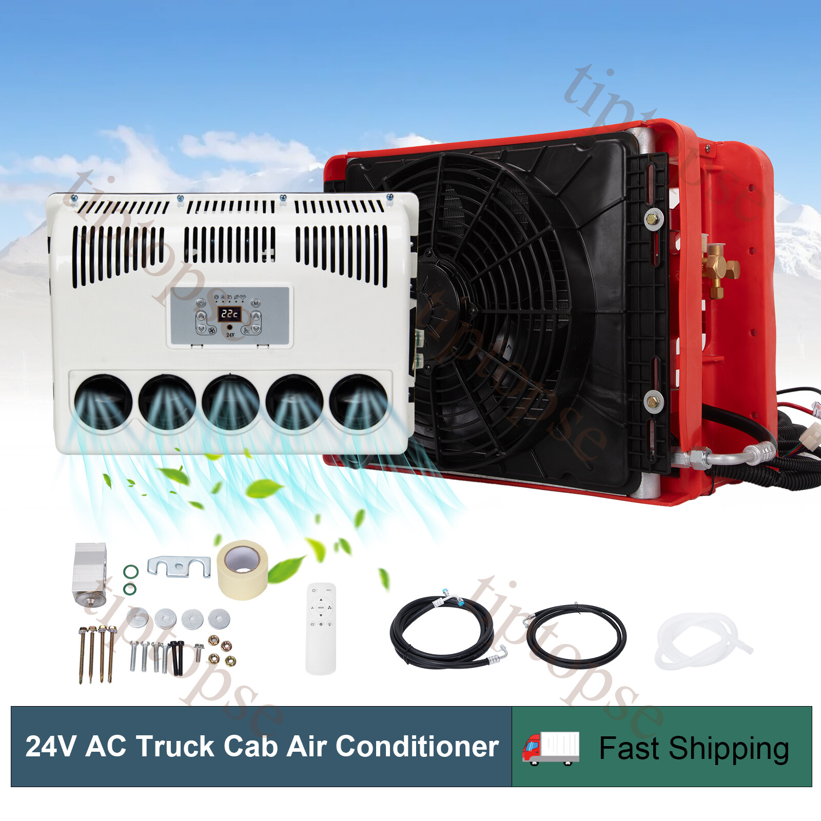 11000BTU 24V Universal Truck Van Bus Electric Split AC Unit