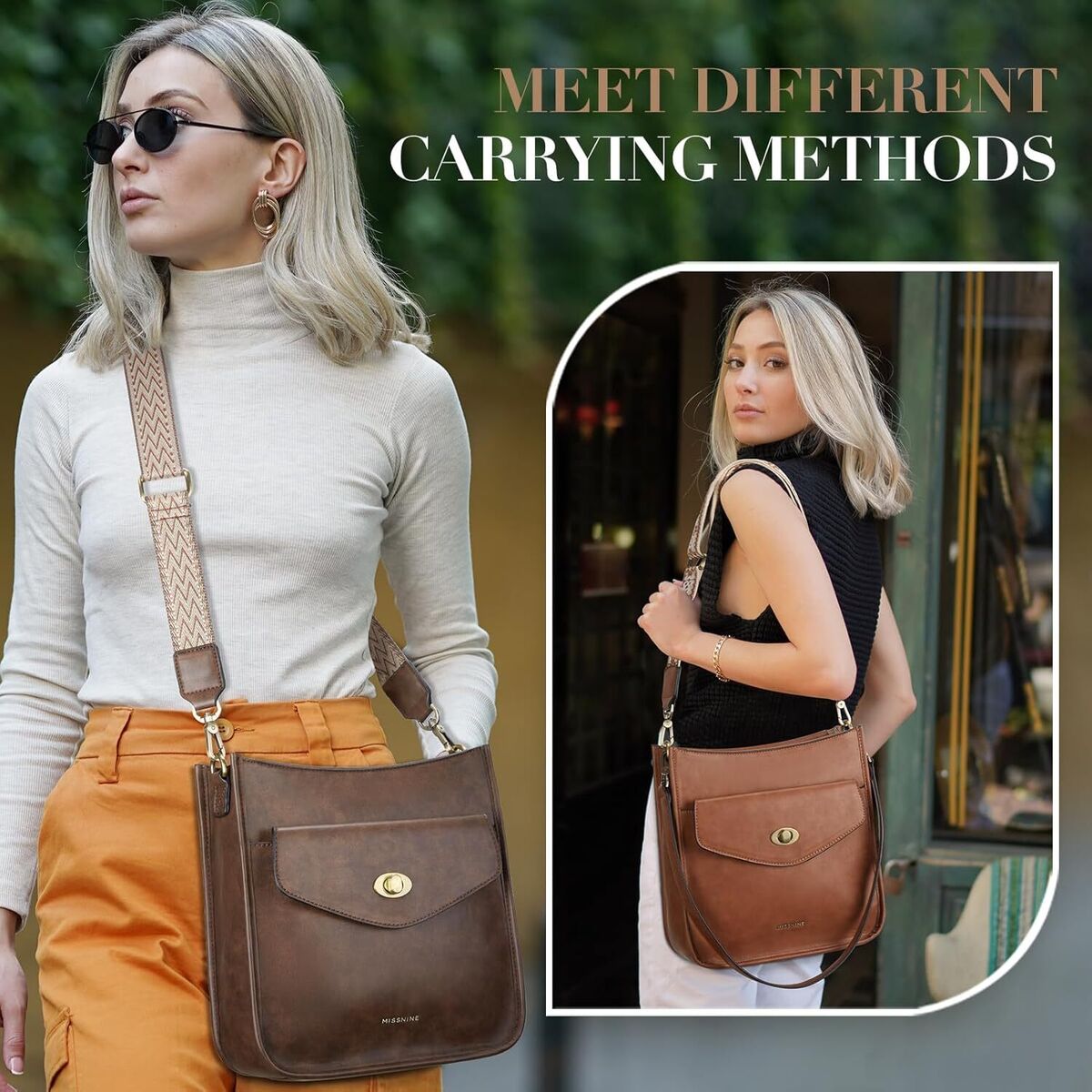 Missnine Crossbody Bags for Women Trendy Vegan Leather Missnine Crossbody Bags for Women Trendy Vegan Leather