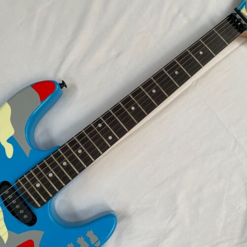 Guitarra Eléctrica Azul SHENFENG Madera Maciza Trémolo Negro Herrajes Logo Personalizado Envío Gratis - Imagen 8 de 16