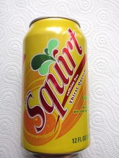 SQUIRT GRAPEFRUIT SODA 2025 USA empty can 355ml top opened