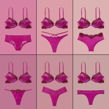 Victoria's Secret 34B,36C,38DD BOMBSHELL Smooth Push-Up Bra Panty set ADDS 2 CUP