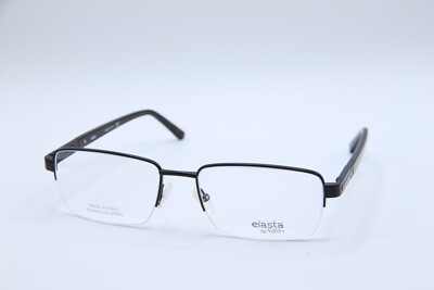 NEW ELASTA BY SAFILO E 3120 003 BLACK GUNMETAL AUTHENTIC FRAMES EYEGLASSES 56-18