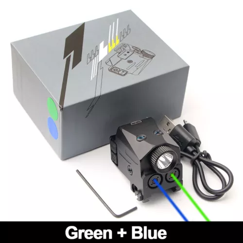 SOLOFISH Pistol Blue Laser Sight with Flashlight Rechargeable Picatinny Handgun - Bild 19 von 20