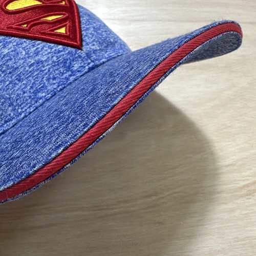 Gorra con logotipo de Superman Snapback gorra azul jaspeado malla logotipo bajo perfil ajustable DC - Imagen 11 de 12