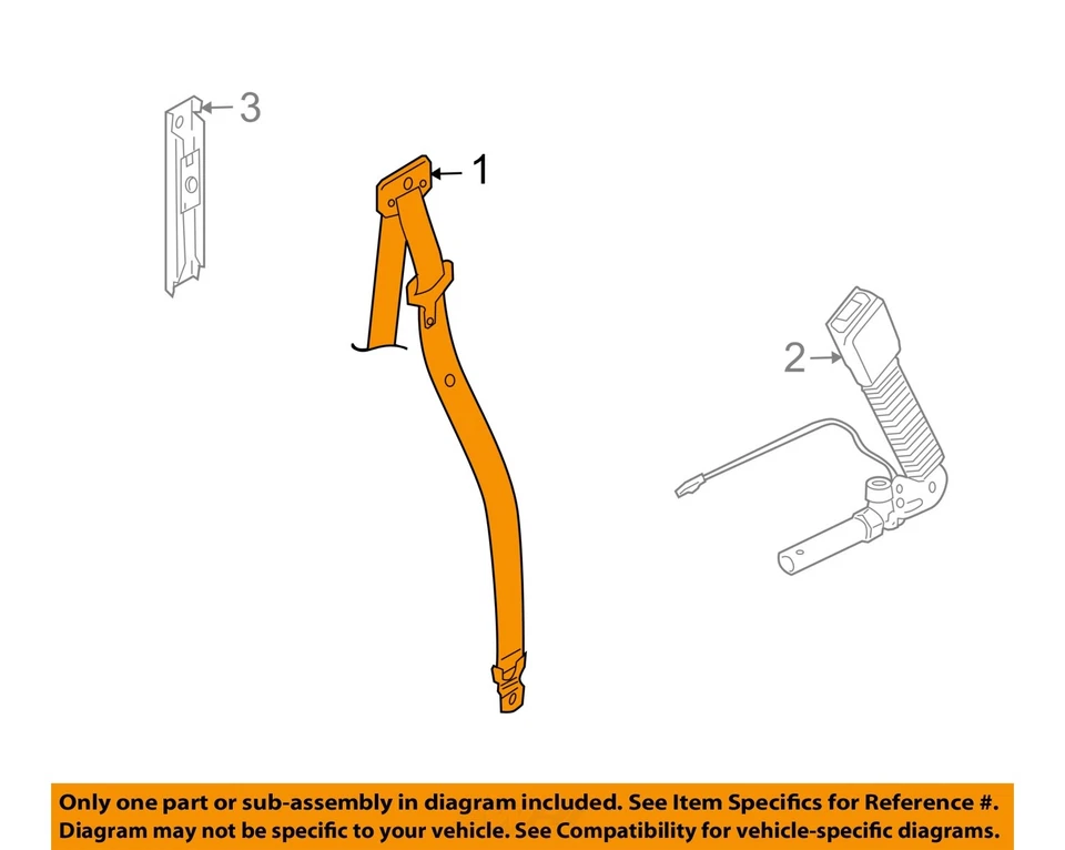Used Front Right Seat Belt Front fits: 2008 Land rover Lr3 bucket seat passenger — 第 3/4 张图片