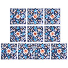 20Pcs 4" x 4" Peel and Stick Backsplash Tiles Wall Tile Stickers, Blossom