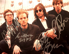 R.E.M. Full Band Signed 8x10 Authentic Origin...